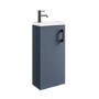 400mm Blue Cloakroom Freestanding Vanity Unit with Basin and Black Handle - Ashford