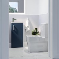 Close Coupled Toilet and Blue Vanity Unit Cloakroom Suite - Ashford Close Coupled Toilet and Blue Vanity Unit Cloakroom Suite - Ashford