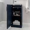 Close Coupled Toilet and Blue Vanity Unit Cloakroom Suite - Ashford