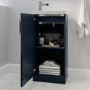 Close Coupled Toilet and Blue Vanity Unit Cloakroom Suite - Ashford