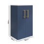 500mm Blue Freestanding Vanity Unit with Basin and Brass Handle - Ashford