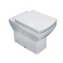 1100mm Blue Toilet and Sink Unit with Square Toilet and Black Fittings - Ashford