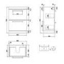 1100mm Blue Toilet and Sink Unit with Drawers, Round Toilet and Chrome Fittings - Ashford