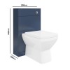 1100mm Blue Toilet and Sink Drawer Unit with Round Toilet and Black Fittings - Ashford