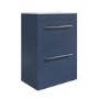 1100mm Blue Square Toilet and Sink Unit with Chrome Fittings - Ashford