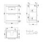 1100mm Blue Square Toilet and Sink Unit with Chrome Fittings - Ashford