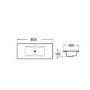 800mm Grey Wall Hung Vanity Unit with Basin and Black Handles - Ashford