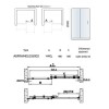 1100 x 800mm Rectangular Sliding Shower Enclosure - Frameless