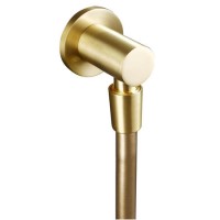 GRADE A1 - Arissa Brushed Brass Wall Outlet Elbow