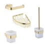 4 Piece Brass Bathroom Accessory Set - Arissa