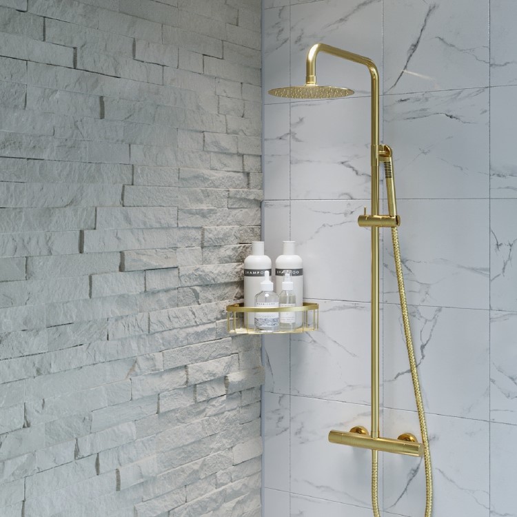 4 Piece Brass Bathroom Accessory Set - Arissa