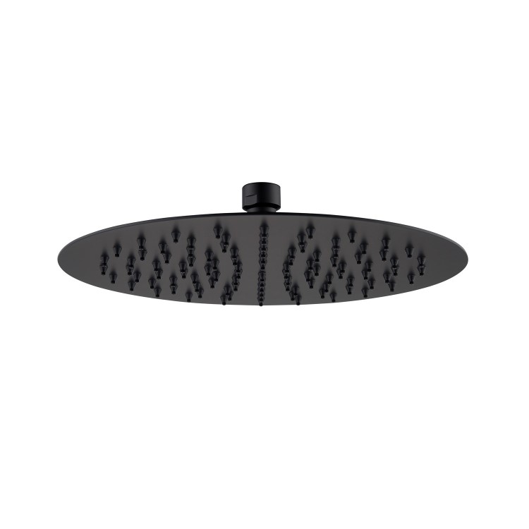 Black 1 Outlet Wall Mounted Thermostatic Mixer Shower Set - Arissa