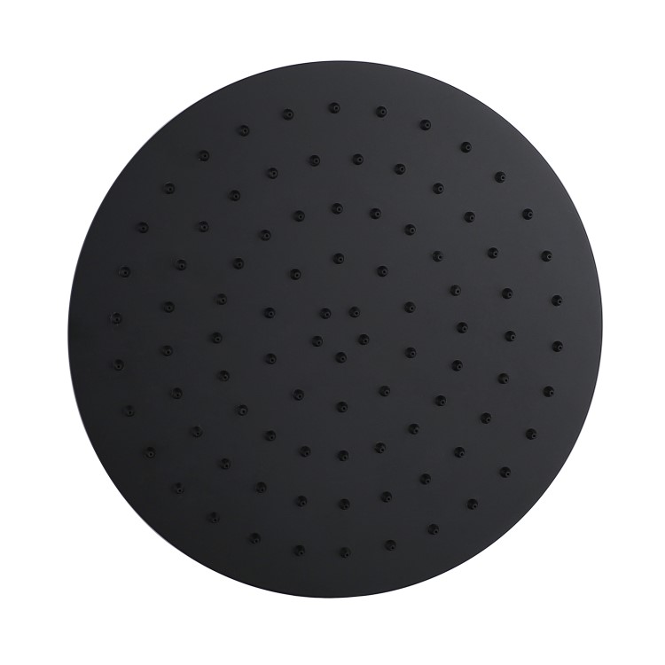 Black Concealed Shower Mixer with Triple Control & Round Wall Mounted Head and Handset - Arissa