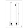 Zana Matt Black 342mm Square Wall Arm