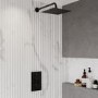 Black 1 Outlet Wall Mounted Thermostatic Mixer Shower Set  - Zana