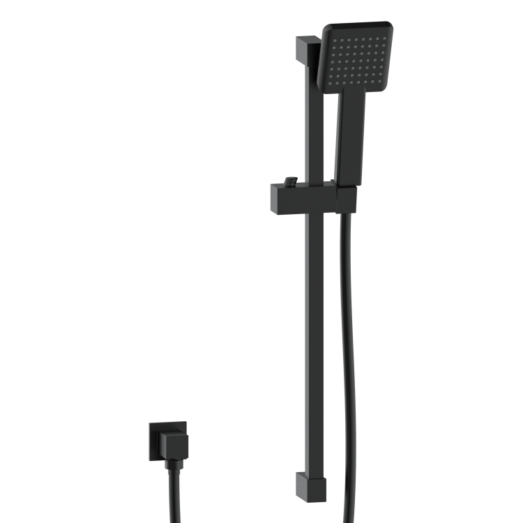 Black 2 Outlet  Ceiling Mounted  Thermostatic Mixer Shower Set with Hand Shower - Zana