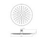 Black 250mm Slim Round Shower Head and Wall Arm - Arissa