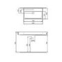 800mm Matt White Wall Hung Basin Vanity Unit - Morella