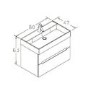 800mm Anthracite Wall Hung Vanity Unit with Basin - Morella