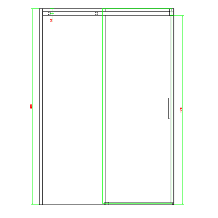 Chrome 8mm Glass Frameless Rectangular Sliding Shower Enclosure with Shower Tray 1000x900mm - Aquila