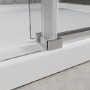 Chrome 8mm Glass Frameless Rectangular Sliding Shower Enclosure with Shower Tray 1000x900mm - Aquila
