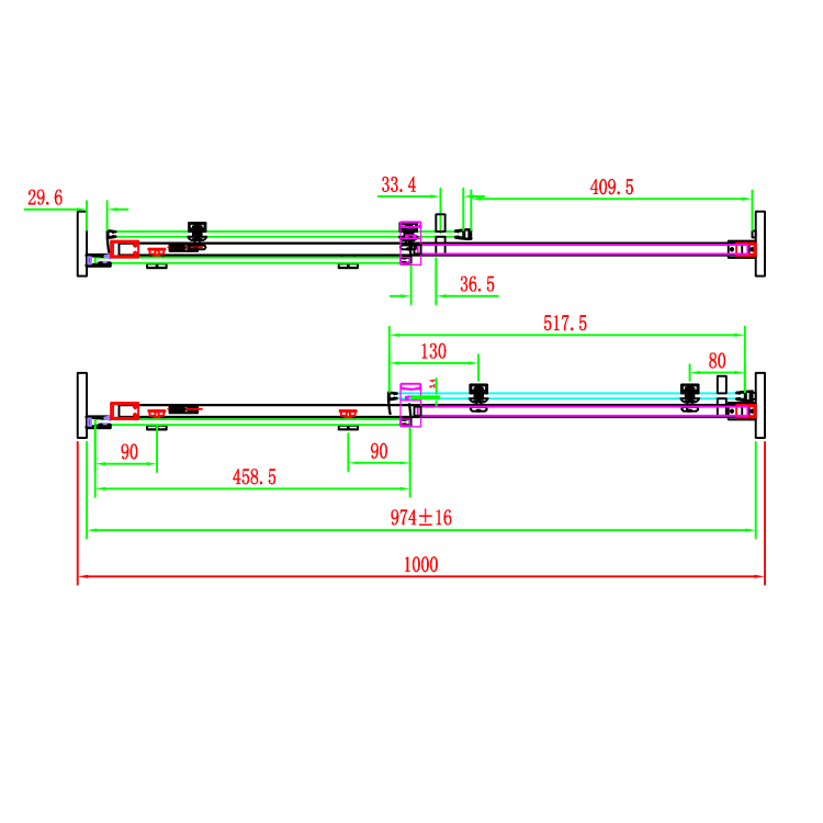 Chrome 8mm Glass Frameless Rectangular Sliding Shower Enclosure with Shower Tray 1000x900mm - Aquila