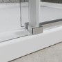 Chrome 8mm Glass Frameless Rectangular Sliding Shower Enclosure with Shower Tray 1200x800mm - Aquila