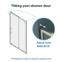 Chrome 8mm Glass Frameless Rectangular Sliding Shower Enclosure 1200x900mm - Aquila