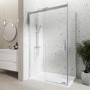 Chrome 8mm Glass Frameless Rectangular Sliding Shower Enclosure 1200x900mm - Aquila