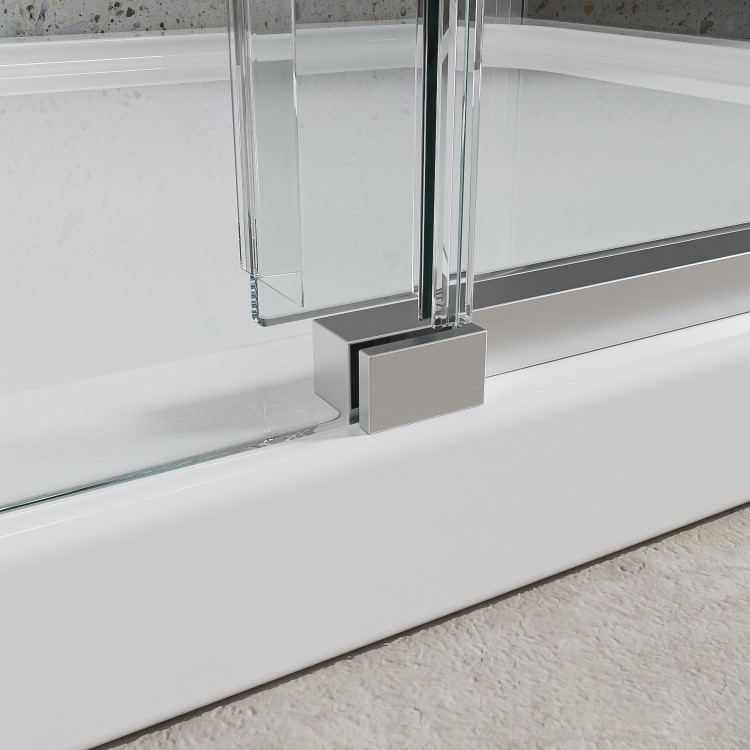 Chrome 8mm Glass Frameless Rectangular Sliding Shower Enclosure 1200x900mm - Aquila