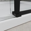 Black 8mm Glass Frameless Rectangular Sliding Shower Enclosure with Shower Tray 1200x800mm - Aquila