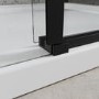 Black 1200x900mm Frameless Rectangular Sliding Shower Enclosure with Shower Tray - Aquila 