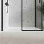 Black 8mm Glass Frameless Rectangular Sliding Shower Enclosure 1200x700mm - Aquila