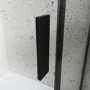 Black 8mm Glass Frameless Rectangular Sliding Shower Enclosure 1200x800mm - Aquila