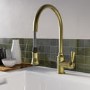 1 Bowl Alexandra Ceramic Sink & Evelyn Brass Pull Out Kitchen Mixer Tap