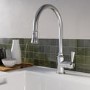 Box Opened Traditional Single Lever Pull Out Chrome Kitchen Mixer Tap