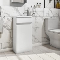 Grade A1 - 410mm White Cloakroom Vanity Unit with Basin - Pendle Grade A1 - 410mm White Cloakroom Vanity Unit with Basin - Pendle