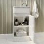 410mm White Cloakroom Vanity Unit with Basin - Pendle