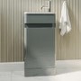 Wall Hung Toilet and Grey Gloss Basin Vanity Unit Cloakroom Suite - Pendle