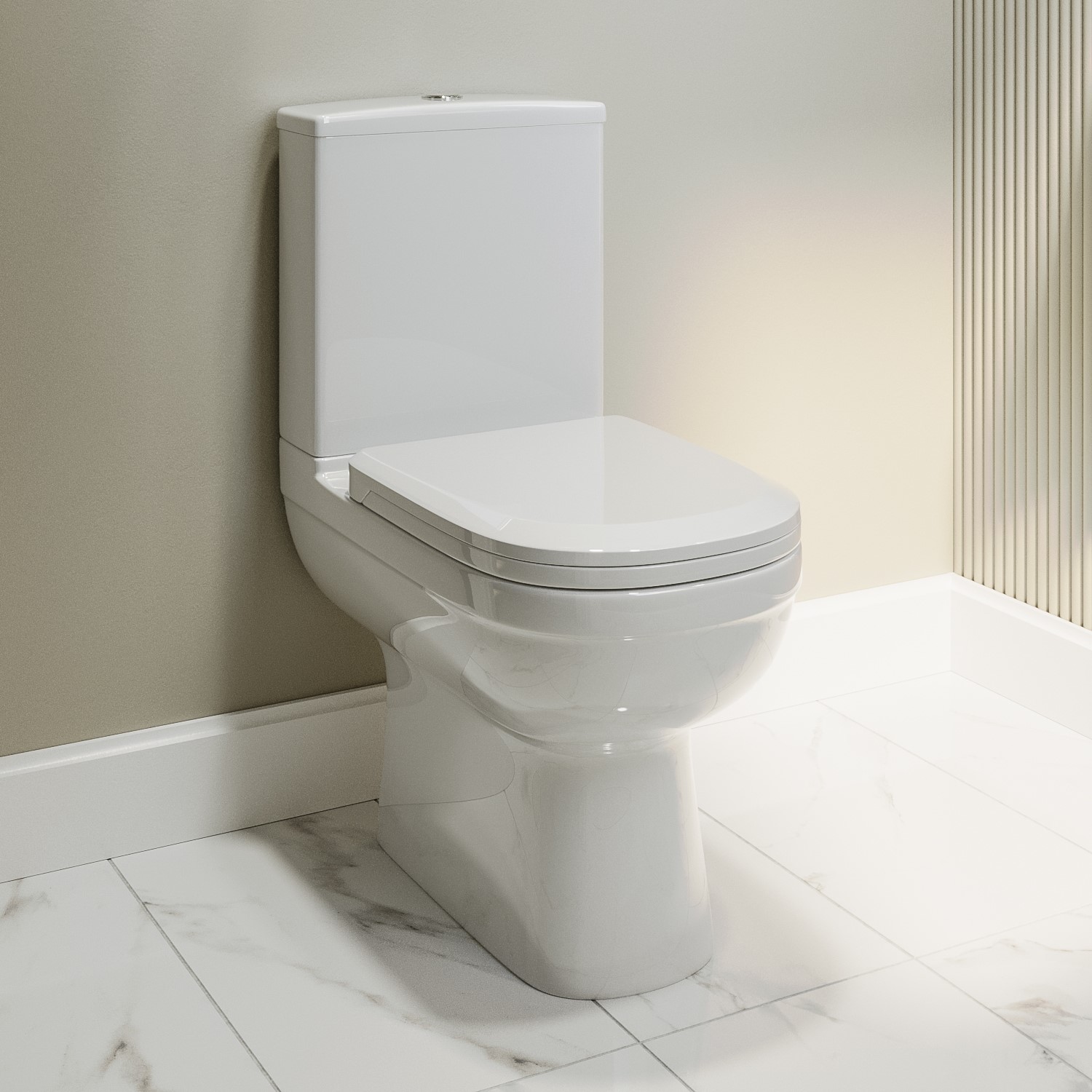 Close Coupled Toilet Soft Close Seat