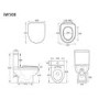 Close Coupled Toilet and 550mm Basin Vanity Unit Bathroom Suite - Classic