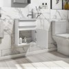 410mm White Wall Hung Cloakroom Vanity Unit with Basin - Pendle