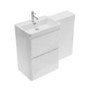 1100mm White Toilet and Sink Unit with Back to Wall Toilet - Pendle