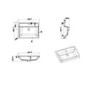 1100mm White Toilet and Sink Unit with Square Toilet - Pendle