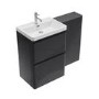 1100mm Dark Grey Toilet and Sink Unit with Back to Wall Toilet - Pendle