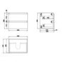 ONLY OPENED - 600mm White Wall Hung Vanity Unit with Basin - Pendle