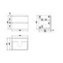 600mm Light Grey Wall Hung Vanity Unit with Basin - Pendle