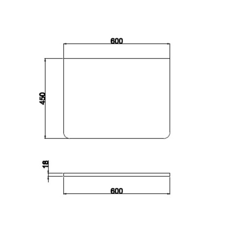 600mm Dark Grey Wall Hung Countertop Vanity Unit with Basin - Pendle