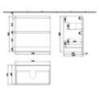 800mm White Freestanding Vanity Unit with Basin - Pendle