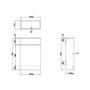 1300mm White Toilet and Sink Unit with Square Toilet - Pendle